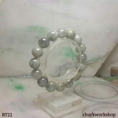 Grayish lavender jade beads bracelet