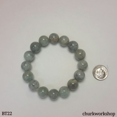 Grayish lavender jade beads bracelet