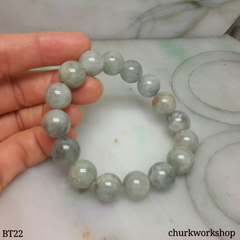 Grayish lavender jade beads bracelet