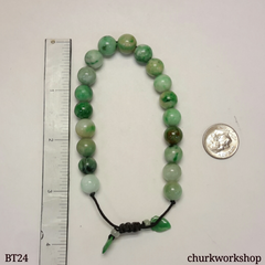Mix color green beads jade bracelet, jade bracelet
