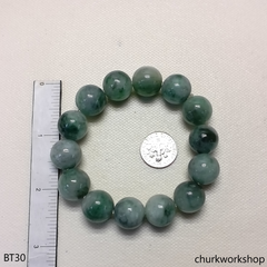 Bluish green beads bracelet