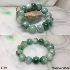 Bluish green beads bracelet