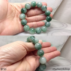 Bluish green beads bracelet