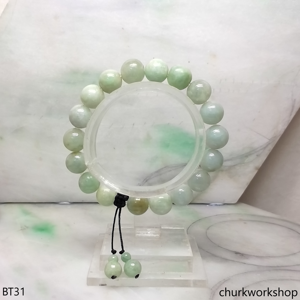 Light green beads jade bracelet