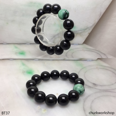 Black beads jade bracelet
