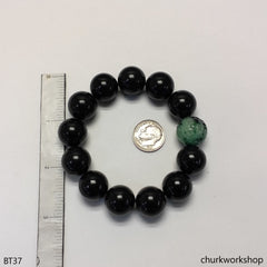 Black beads jade bracelet
