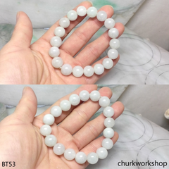 Pale green beads bracelet