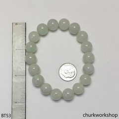 Pale green beads bracelet