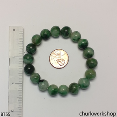 Bluish green beads bracelet