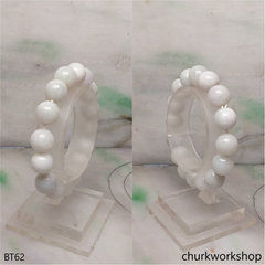 Pale green & lavender mix beads bracelet