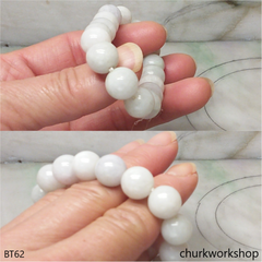 Pale green & lavender mix beads bracelet