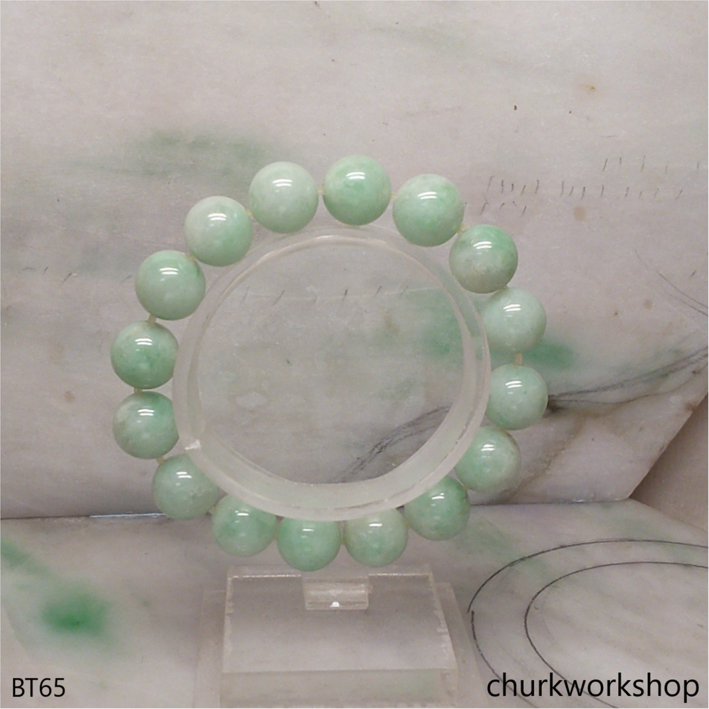 Light green beads jade bracelet