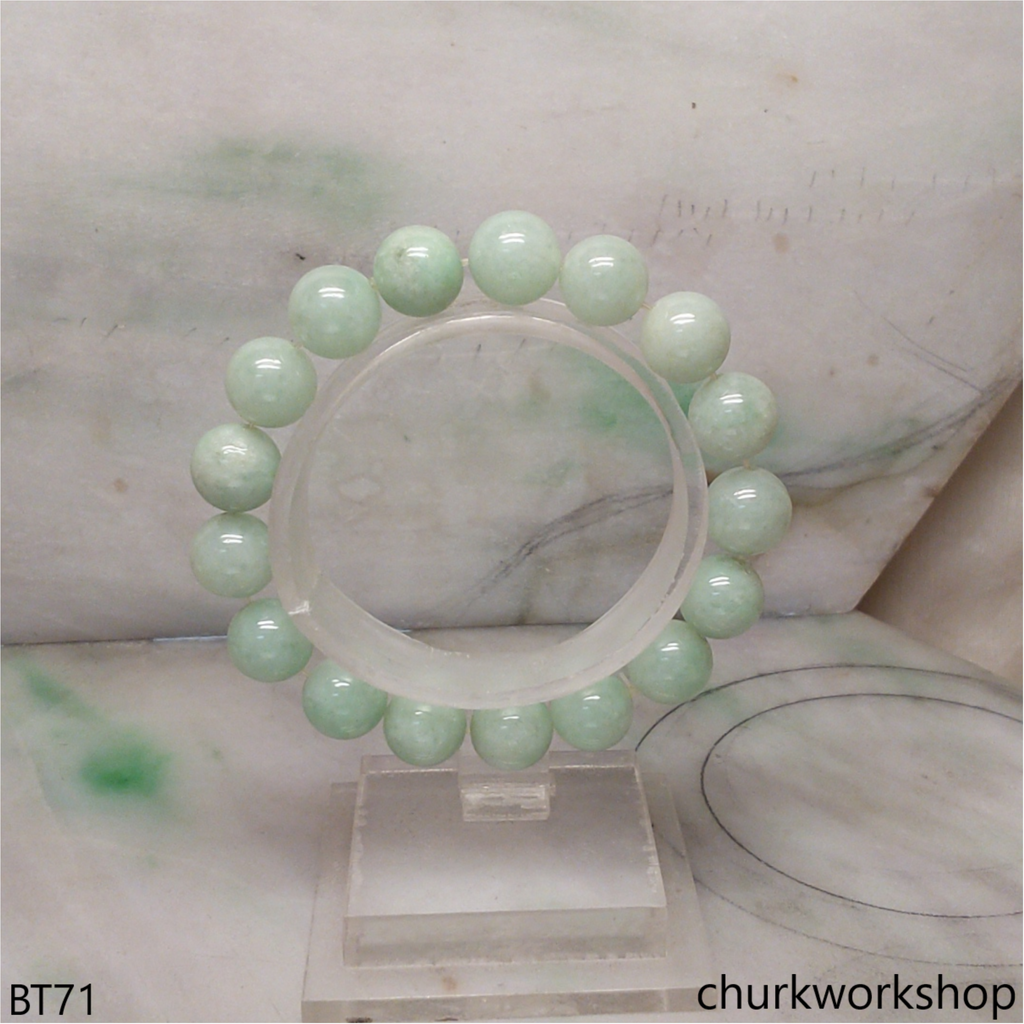 Light green beads jade bracelet