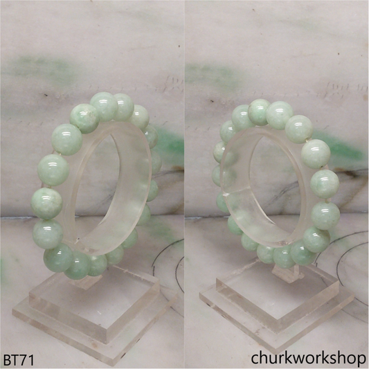 Light green beads jade bracelet