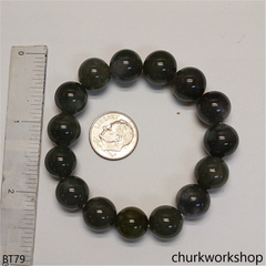 Bluish green beads bracelet