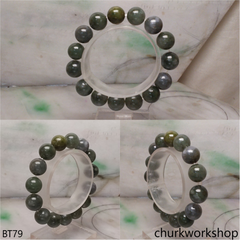 Bluish green beads bracelet
