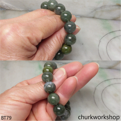 Bluish green beads bracelet