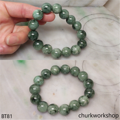 Green beads jade bracelet