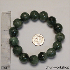 Green beads jade bracelet