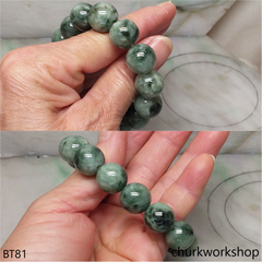 Green beads jade bracelet