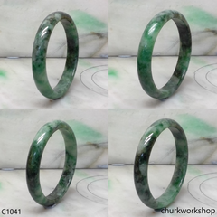 Bluish green jade bangle