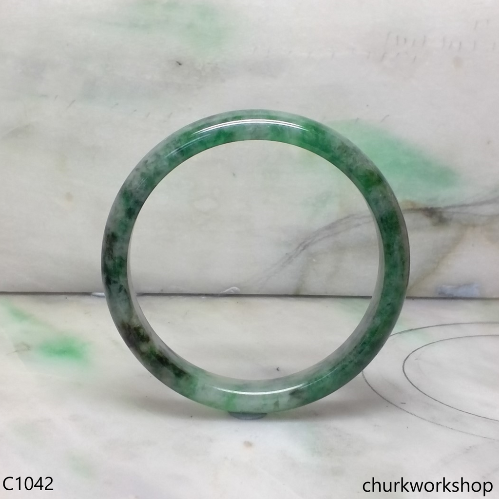 Reserved Bluish green jade bangle