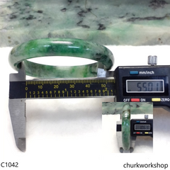 Reserved Bluish green jade bangle