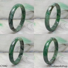 Reserved Bluish green jade bangle