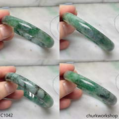 Reserved Bluish green jade bangle