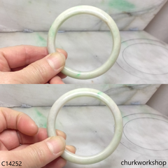White base with green jade bangle