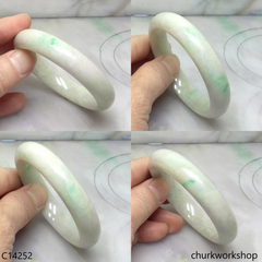 White base with green jade bangle