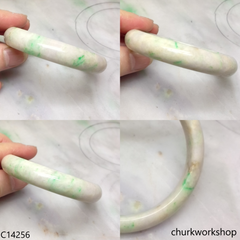Pale green base with green jade bangle