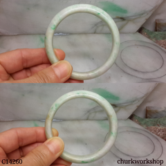 White base with green jade bangle