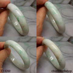 White base with green jade bangle