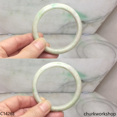 Pale green base with green jade bangle