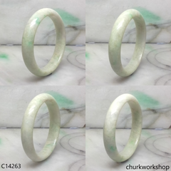 Pale green base with green jade bangle