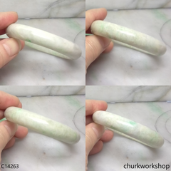 Pale green base with green jade bangle