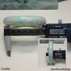 White base with green jade bangle