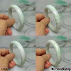 White base with green jade bangle