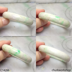 White base with green jade bangle