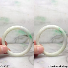 Light green jade bangle