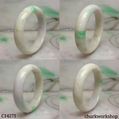 White base with green jade bangle small bangle