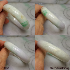 White base with green jade bangle small bangle