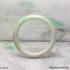 Pale lavender with splotches green bangle