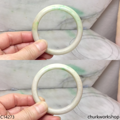 Pale lavender with splotches green bangle