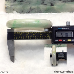 Pale lavender with splotches green bangle