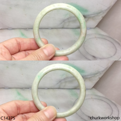 Pale green base with green jade bangle