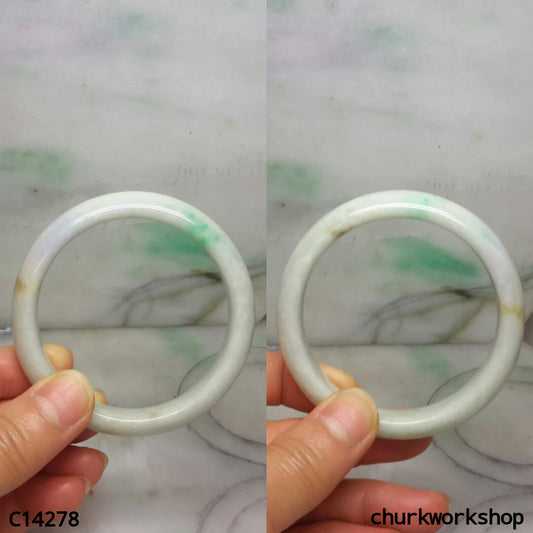 White base with green jade bangle