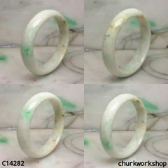 White base with green jade bangle