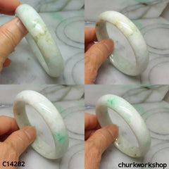 White base with green jade bangle